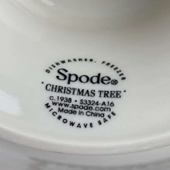Spode Christmas Tree Footed Cake Plate 10.5" Christmas Serveware - Picture 14 of 14